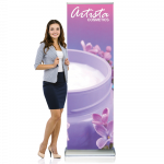 Doublestep Double Sided Retractable Banner Stand 2ft Wide x 74in High