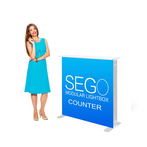 Sego Backlit Counter 3.3 x 3.3ft Double Sided Lightbox