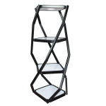 Twist Portable Display Cabinet with 3 Shelves