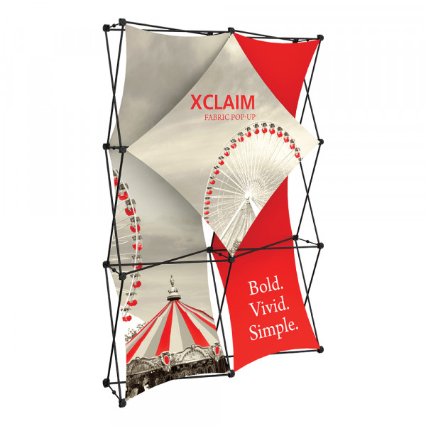Xclaim 5ft Wide Fabric Popup Display Kit 01 - 3 Panels 