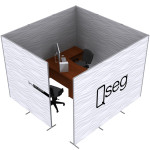 QSEG Office Partition Cubical 10x10 with Printed Graphics