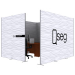 QSEG Office Partition Cubical 10x10 with Printed Graphics