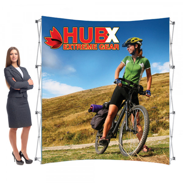 RPL Pop Up Display 8ft Curved with Tension Fabric Graphic