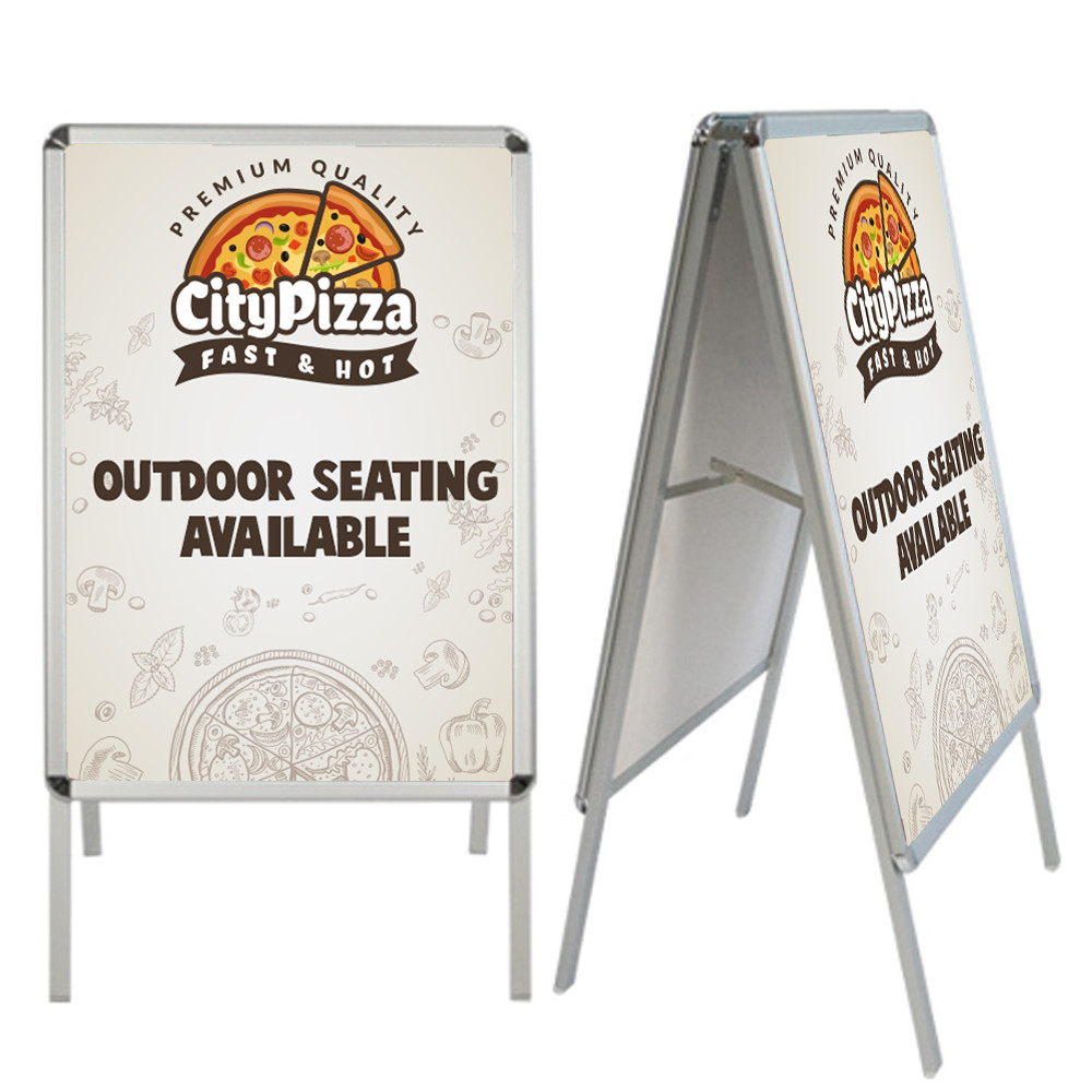 Easels with Poster Frames  Wood & Aluminum Stands for Signs