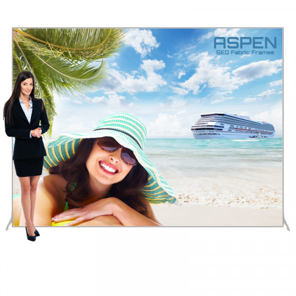 Aspen SEG Backdrop Display 10ft x 7.5ft with Printed Banner