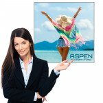 Aspen SEG Fabric Frame Display 2ft x 2ft with Single Sided Graphics