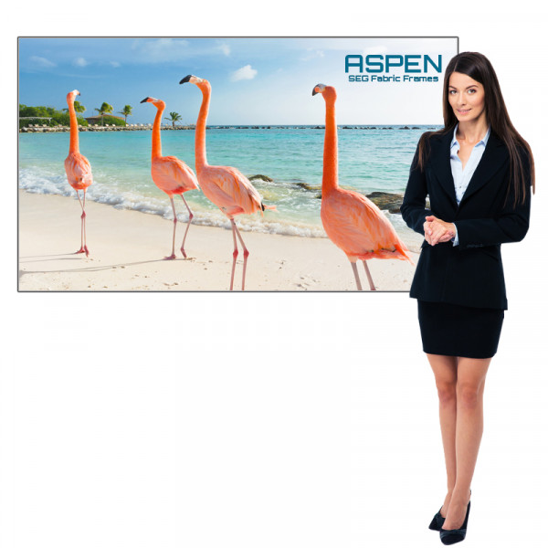 Aspen Portable Fabric Poster Frame 3ft x 5ft with SEG Graphics