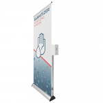 Bannitizer Banner Stand Display with Sanitizer Dispenser