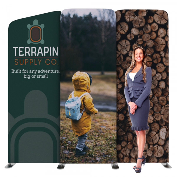 EZ Tube Connect Backdrop 10ft Kit F, Includes Printed Graphics 