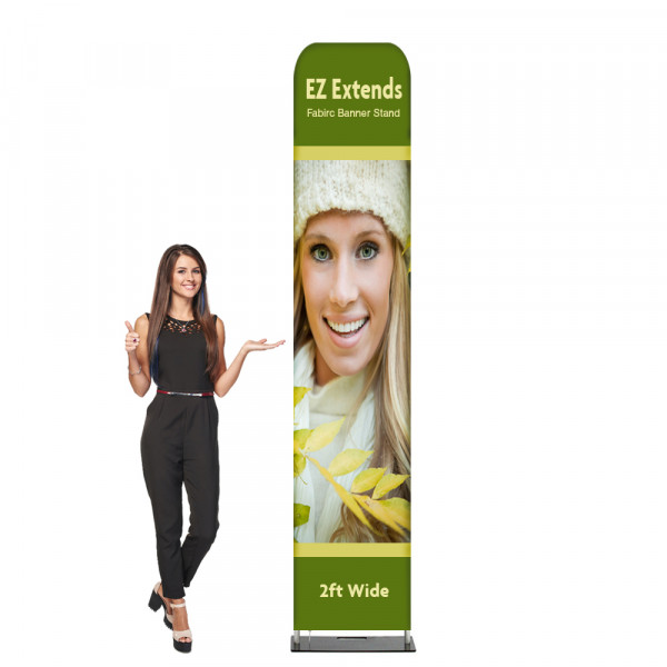 EZ Extend Fabric Banner Stand 2 ft wide x 10.5 ft tall 