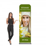 EZ Extends Fabric Banner Stand 2 ft wide x 7.5 ft tall 
