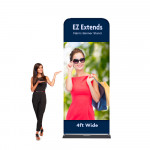 EZ Extends Fabric Banner Display 4 ft wide x 10.5 ft tall 