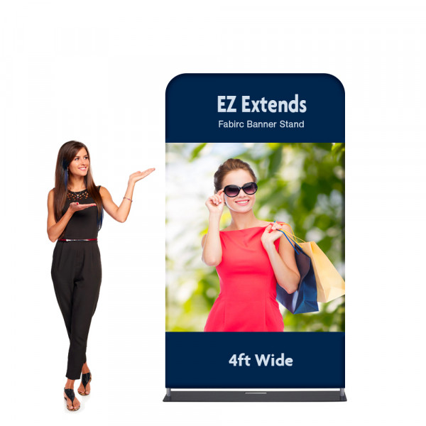 EZ Extends Fabric Banner Display 4 ft wide x 7.5 ft tall 