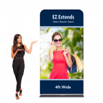 EZ Extends Fabric Banner Display 4 ft wide x 8.5 ft tall 