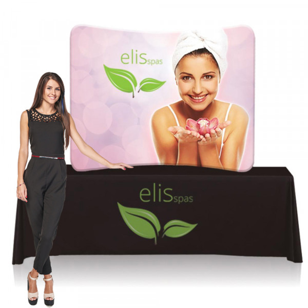 EZ Tube Tabletop Display 6ft Wide with Printed Fabric Graphic