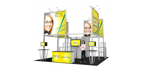 20x20 Modular Island Trade Show Display - Hybrid Pro Kit 19