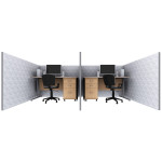 QSEG Office Cubicles  20x20 Triple Rooms with Printed Walls