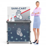 Sani-Cart Portable Popup Cart, Wheeled for Mobility