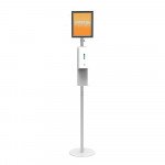 Trappa Sanitizer Station Poster Frame with Hands Free Dispenser