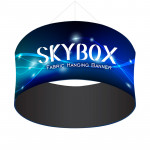 Skybox Round Hanging Banner 12'W x 72”H with Custom Printed Graphics