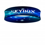 Skybox Round Hanging Sign 15’w x 36h with Stretch Fabric Graphics 