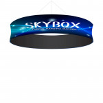 Skybox Circle Hanging Banner 10’w x 24in high with Custom Printed Graphics 