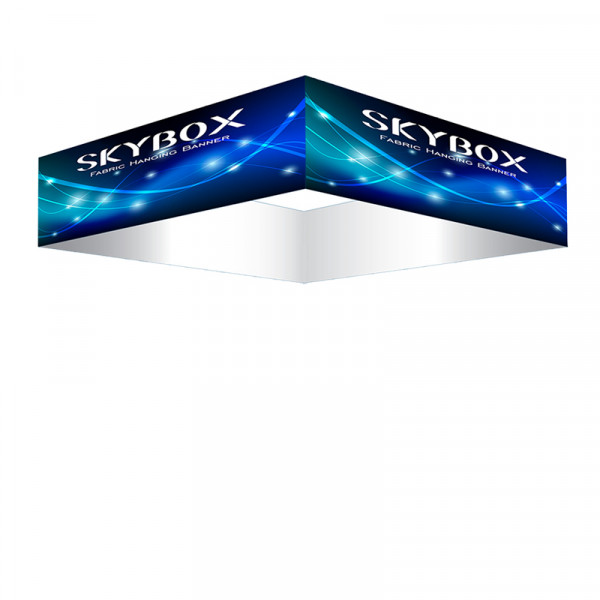 Skybox Square Hanging Banner 10’w x 2’h with Custom Printed Graphics 
