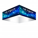 Skybox Square Hanging Sign 10’w x 3’h with Stretch Fabric Graphics 