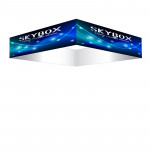 Skybox Square Hanging Banner 12’w x 2’h with Custom Printed Graphics 