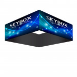 Skybox Square Banner Hanging Display 12’w x 3.5'h with Fabric Graphics 