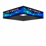Skybox Square Ceiling Banner 15’w x 2.5'h with Printed Fabric Graphics 
