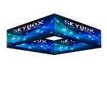 Skybox Square Hanging Sign 15’w x 3’h with Stretch Fabric Graphics 