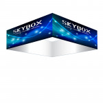 Skybox Square Banner Hanging Display 15’w x 3.5'h with Fabric Graphics 