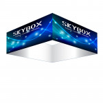 Skybox Square Banner Hanging Signage 15’w x 4’h with Custom Graphics 