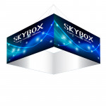 Skybox Square Banner Hanging Display 8’w x 42h with Fabric Graphics 