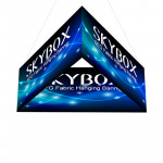 Skybox Triangle Banner Hanging Signage 10ft x 4ft with Fabric Graphics