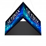Skybox Large Triangle Hanging Display 10’w x 5’h with Printed Banners 