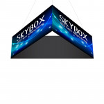 Skybox Triangle Banner Hanging Display 12’w x 42h with Fabric Graphics 