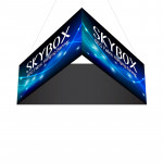 Skybox Triangle Banner Hanging Signage 12ft x 4ft with Fabric Graphics 