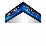 Skybox Triangle Banner Hanging Display 15’w x 42h with Fabric Graphics 