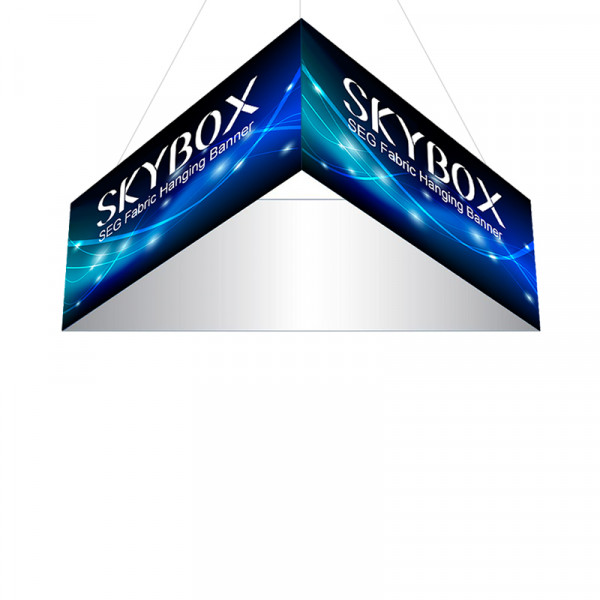 Skybox Triangle Banner Hanging Signage 15ft x 4ft with Fabric Graphics 
