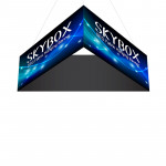 Skybox Triangle Banner Hanging Signage 15ft x 4ft with Fabric Graphics 