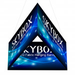 Skybox Triangle Hanging Banner 8'W x 6’H Includes Custom Graphics