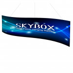 Skybox Wave Banner Hanging Signage 16ft x 4ft with Fabric Graphics