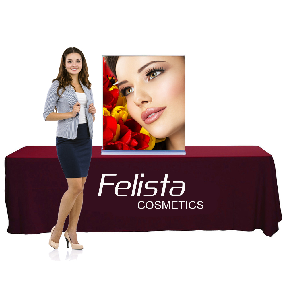 Silverstep Tabletop Retractable Banner Stand 3ft Wide, 3ft or 5ft tall